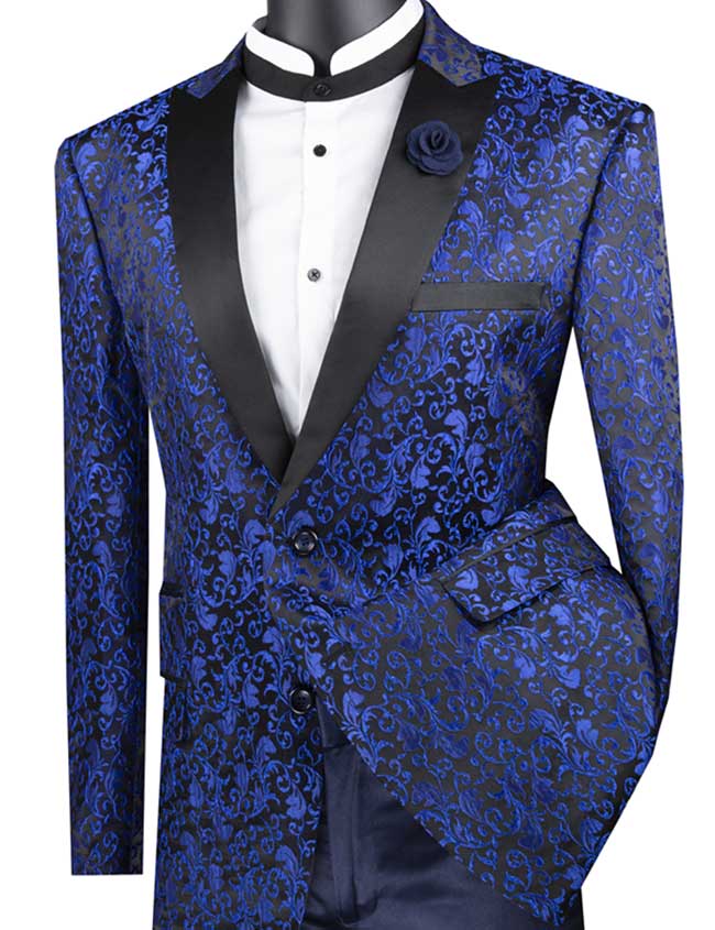 Paisley Stitch Sports Coat Blue