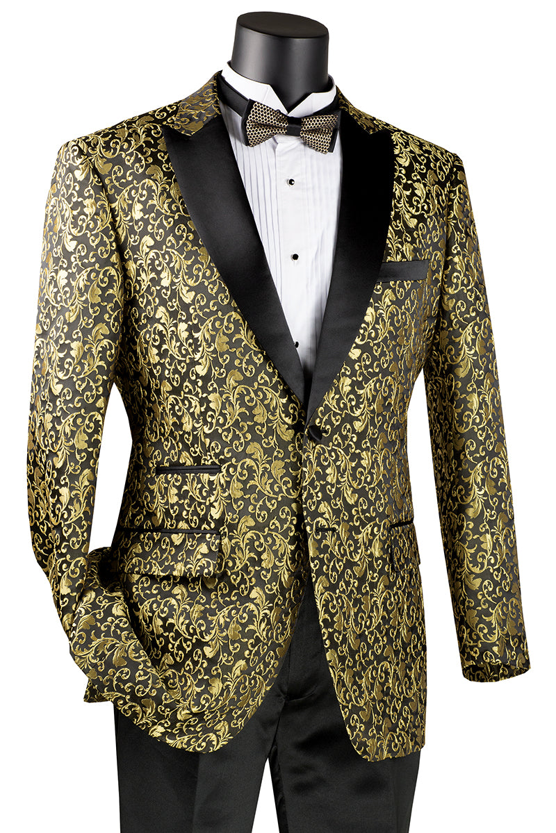 Paisley Stitch Sports Coat Gold