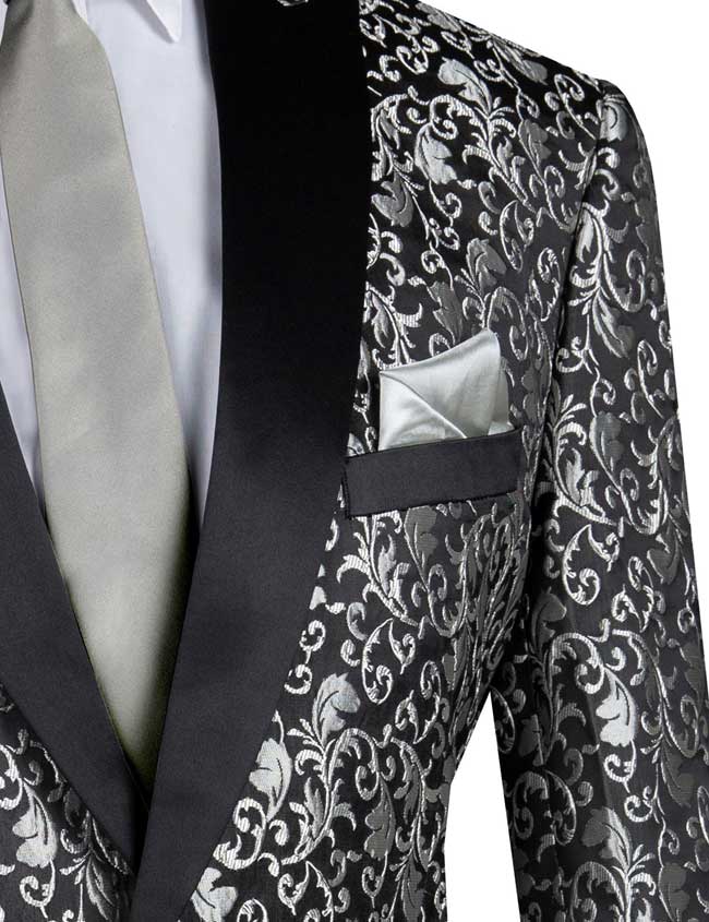 Paisley Stitch Sports Coat Silver