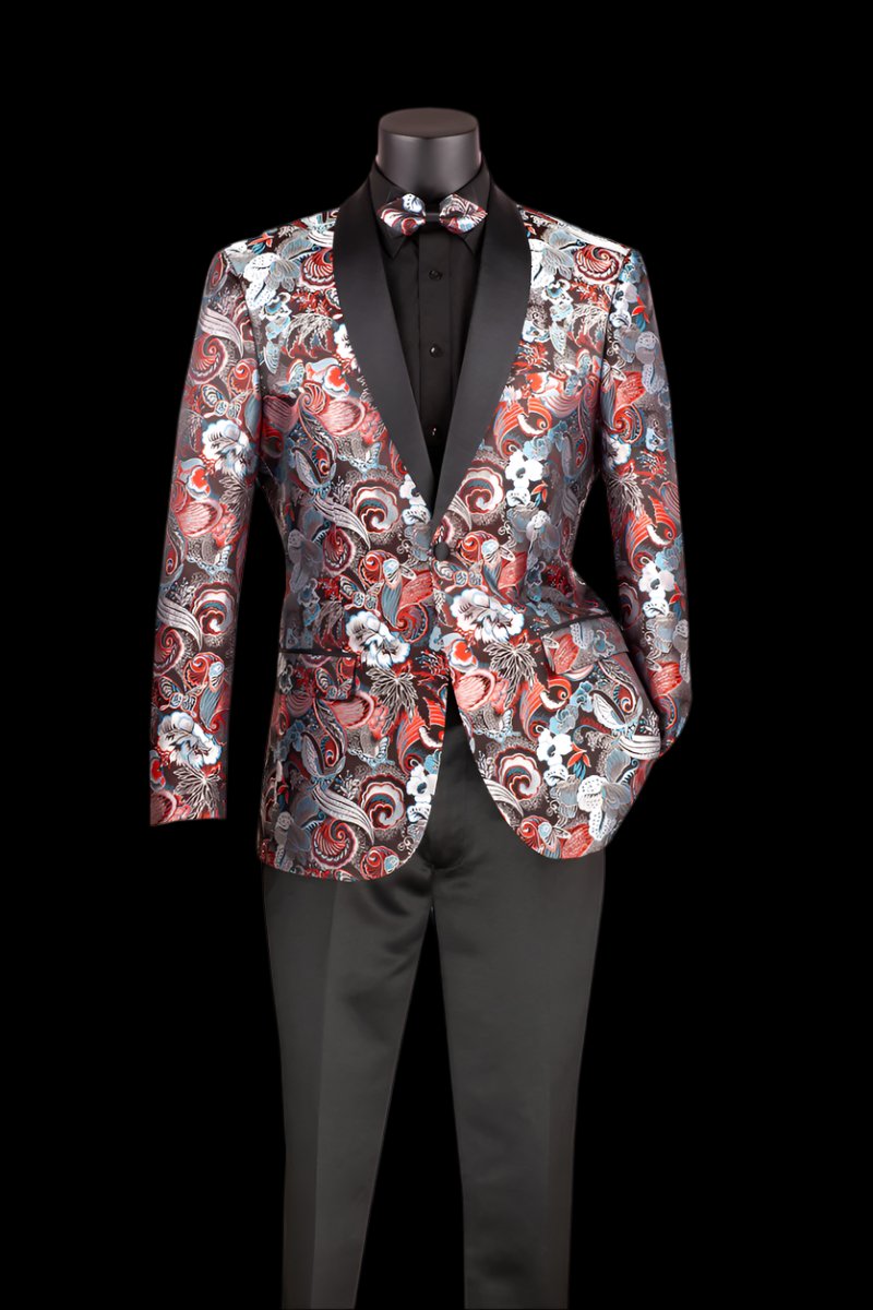 BM-3 V Floral Sports Coat Modern