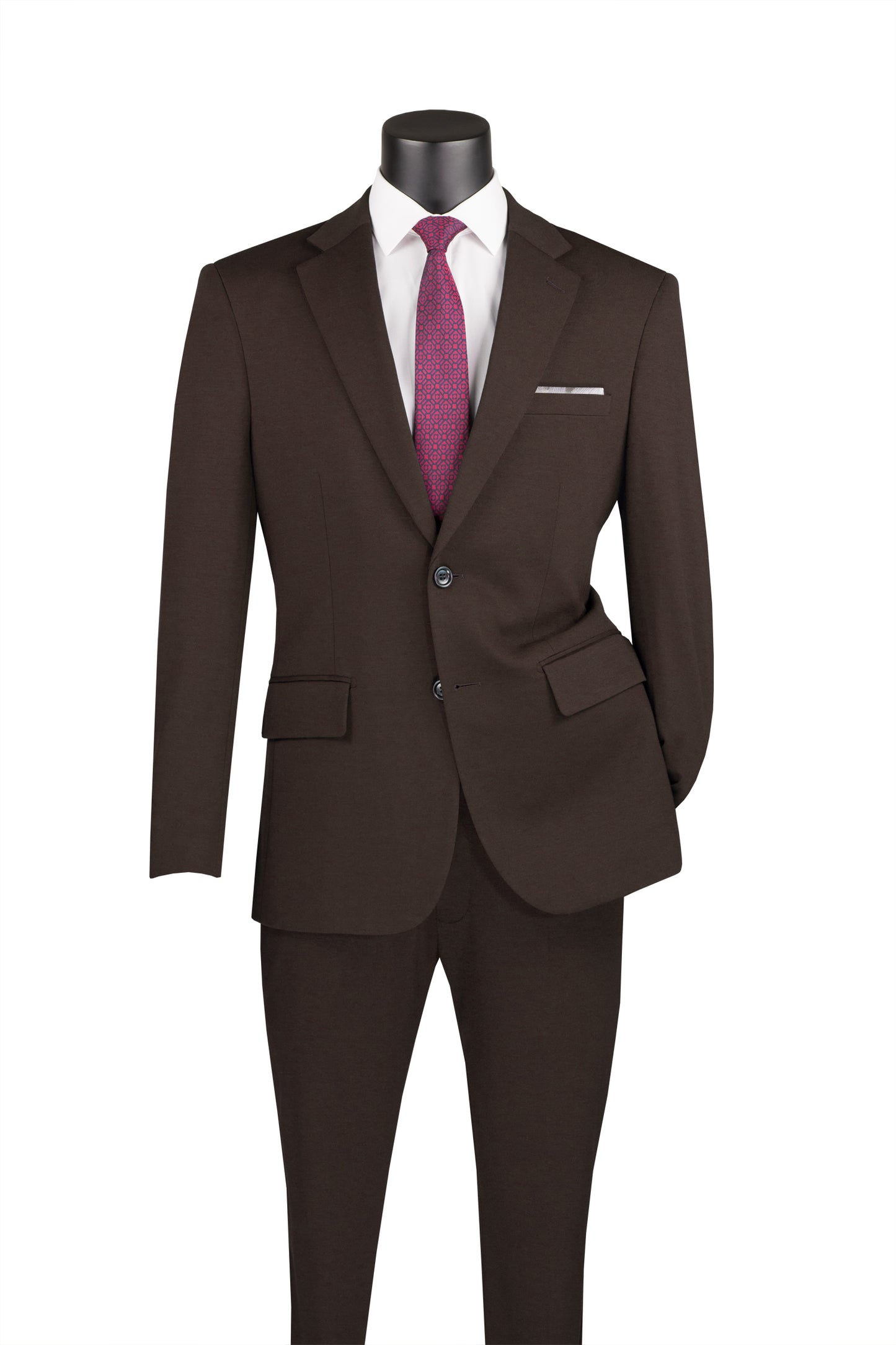 Super Stretch Slim Fit Suit Brown