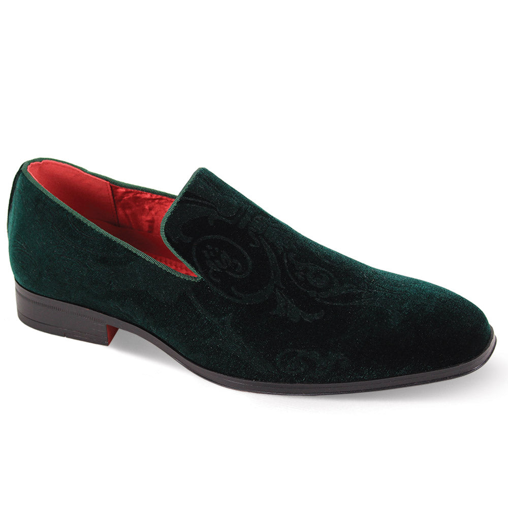 Lasered Suede Loafers Hunter Green