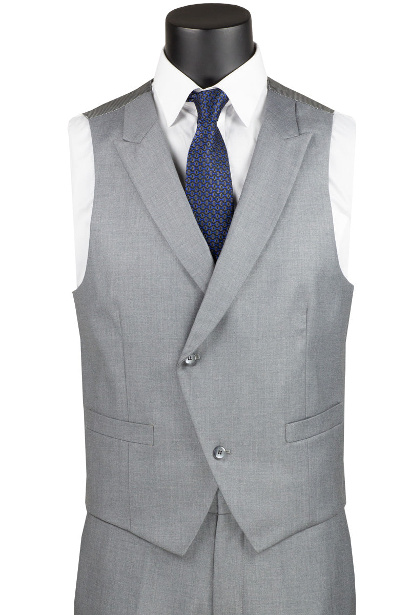 Vested Modern Fit Suit Gray