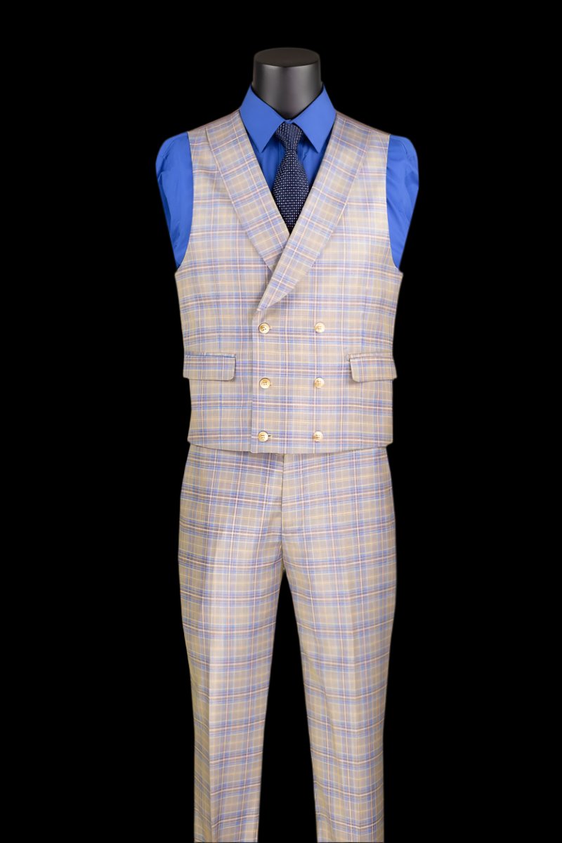 Stretch Modern Fit Suit Plaid MV2W-3
