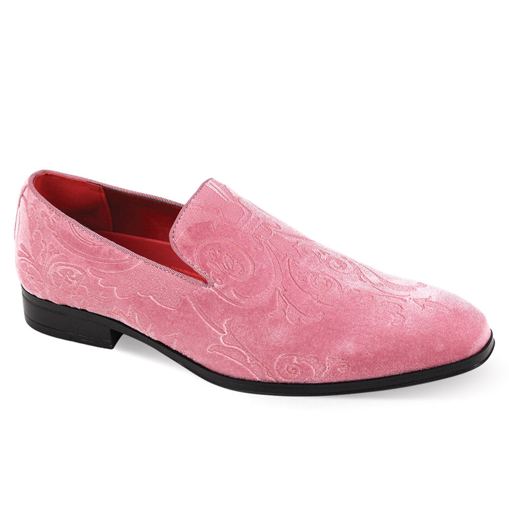 Lasered Suede Loafers Pink