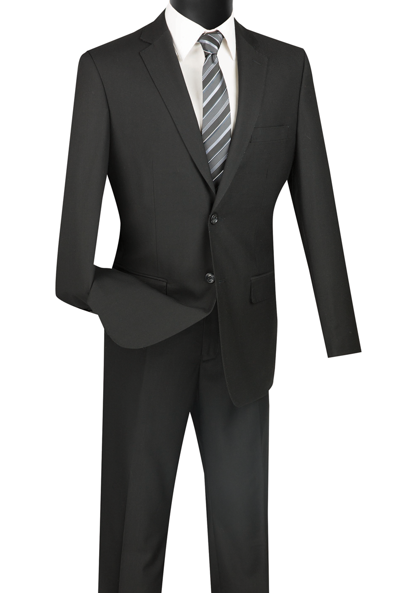 Slim Fit Suit Black
