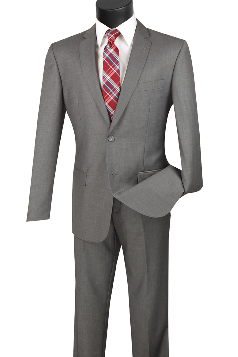 Slim Fit Suit Gray