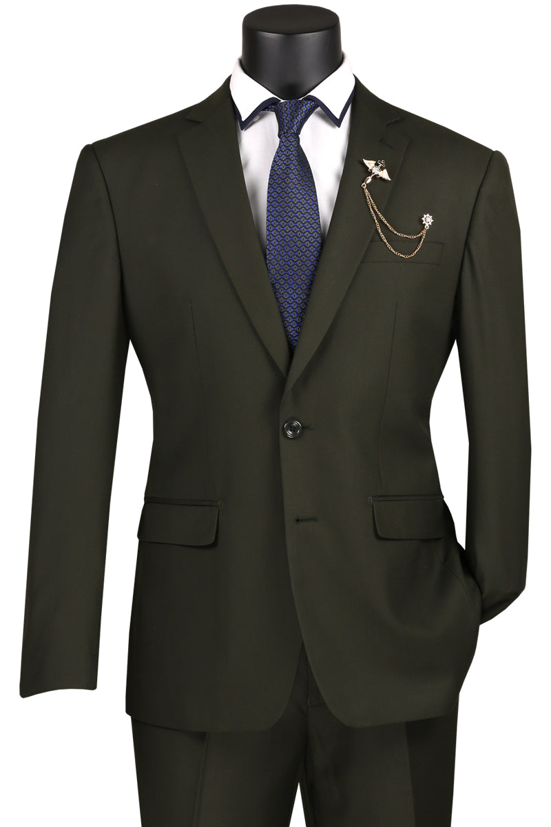 Slim Fit Suit Olive