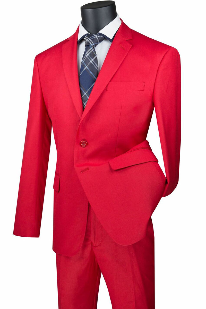 Slim Fit Suit Red