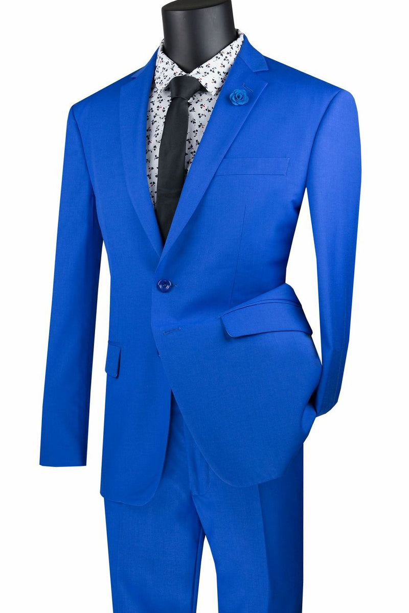Slim Fit Suit Royal Blue