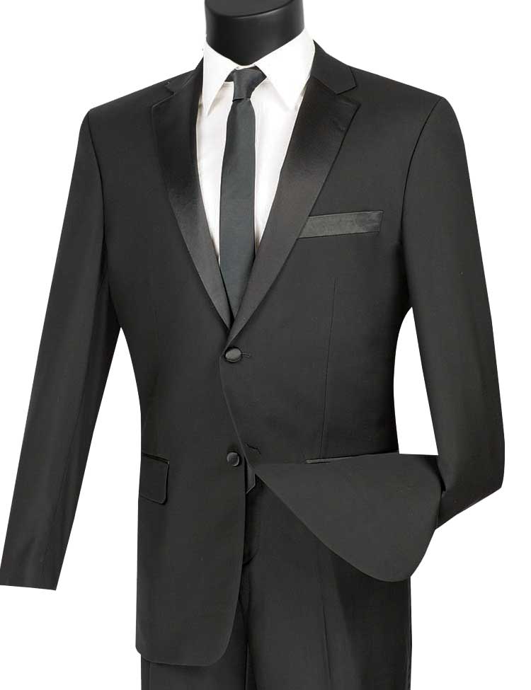 Slim Fit Tuxedo Black