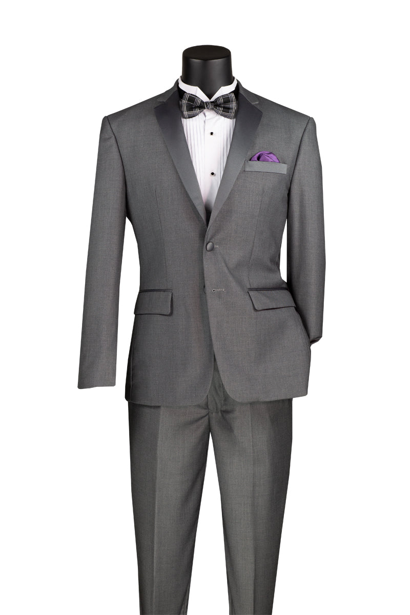 Slim Fit Tuxedo Gray