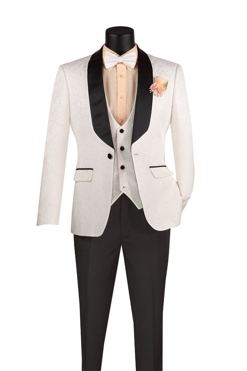 The Paisley Tux White
