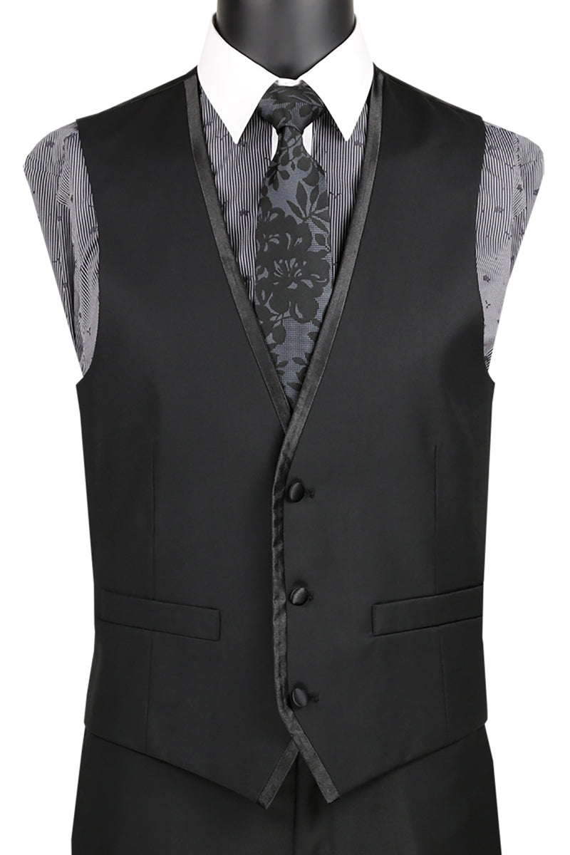 The Trim Vested Tux Black