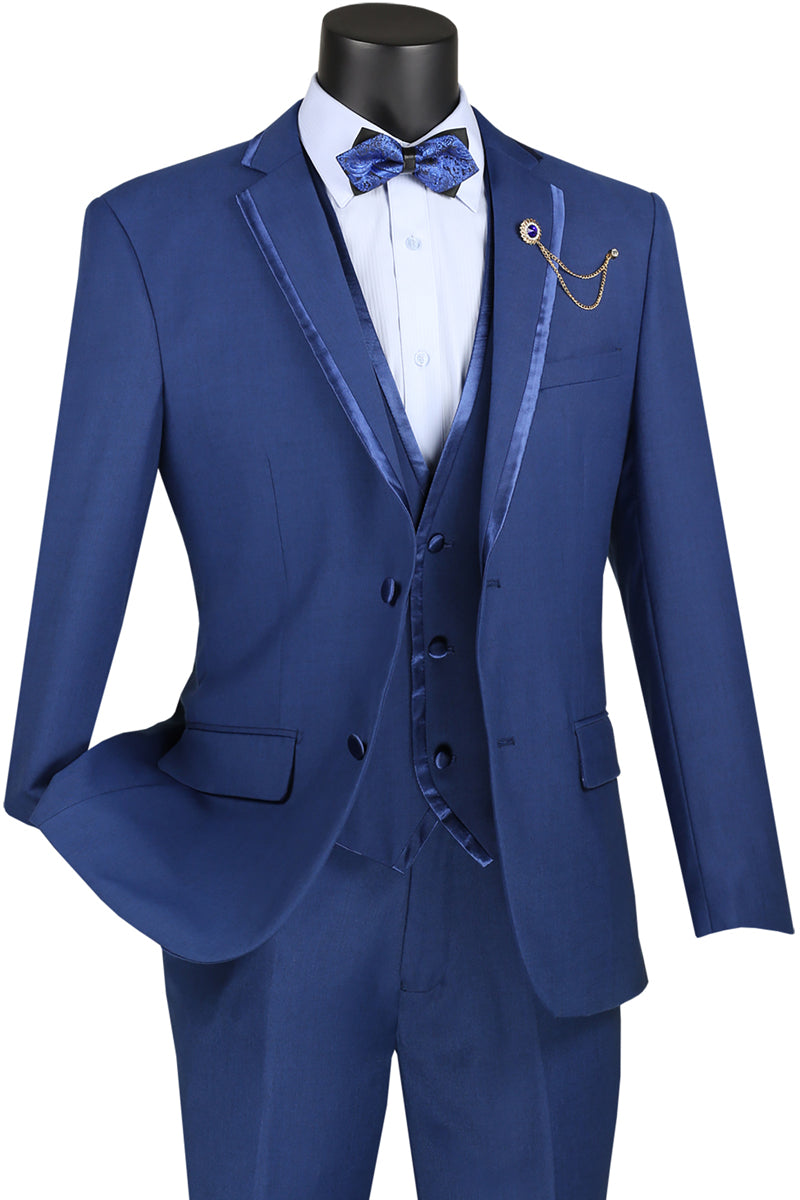 The Trim Vested Tux Blue