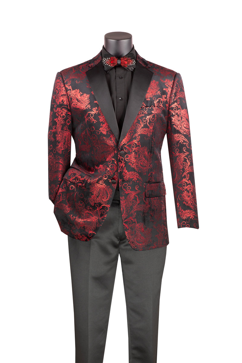 The Emboss Paisley Red