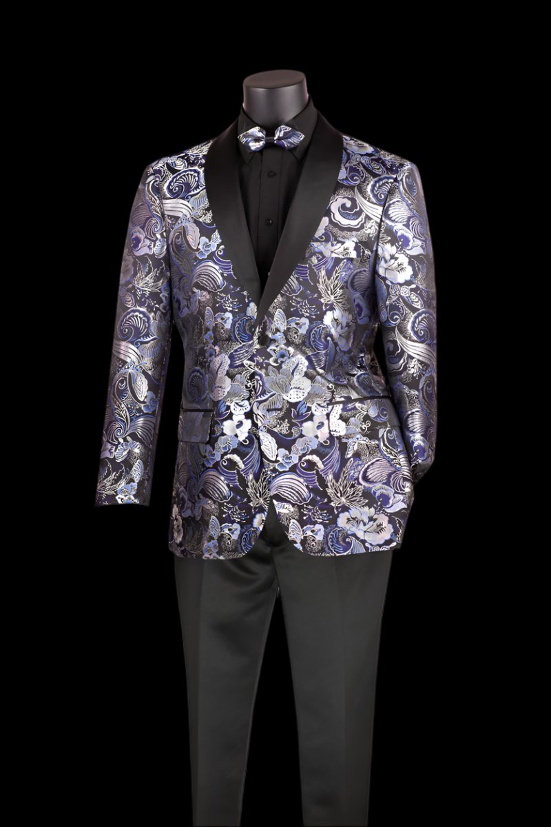 BM-3 V Floral Sports Coat Modern