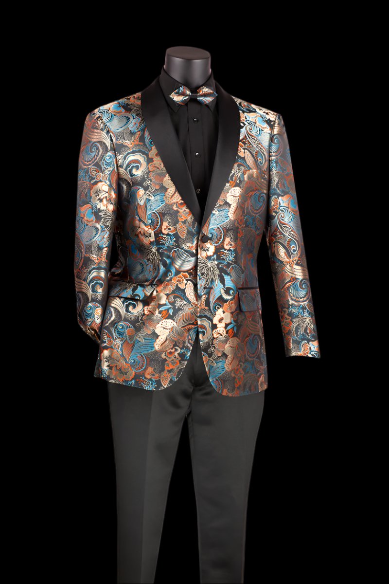 BM-3 V Floral Sports Coat Modern