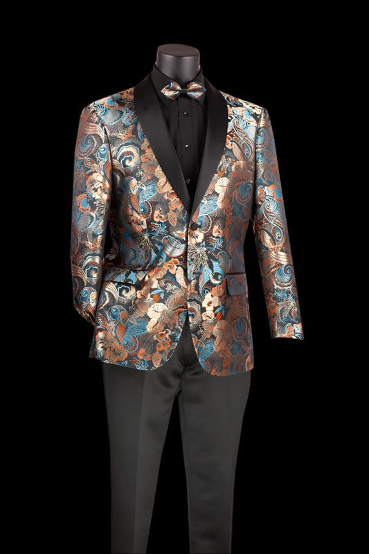 BM-3 V Floral Sports Coat Modern