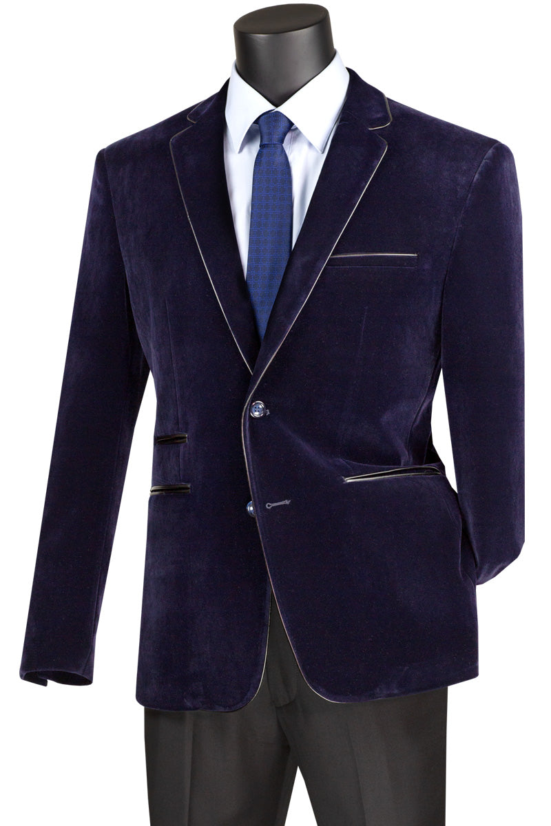 The Slim Velvet Navy