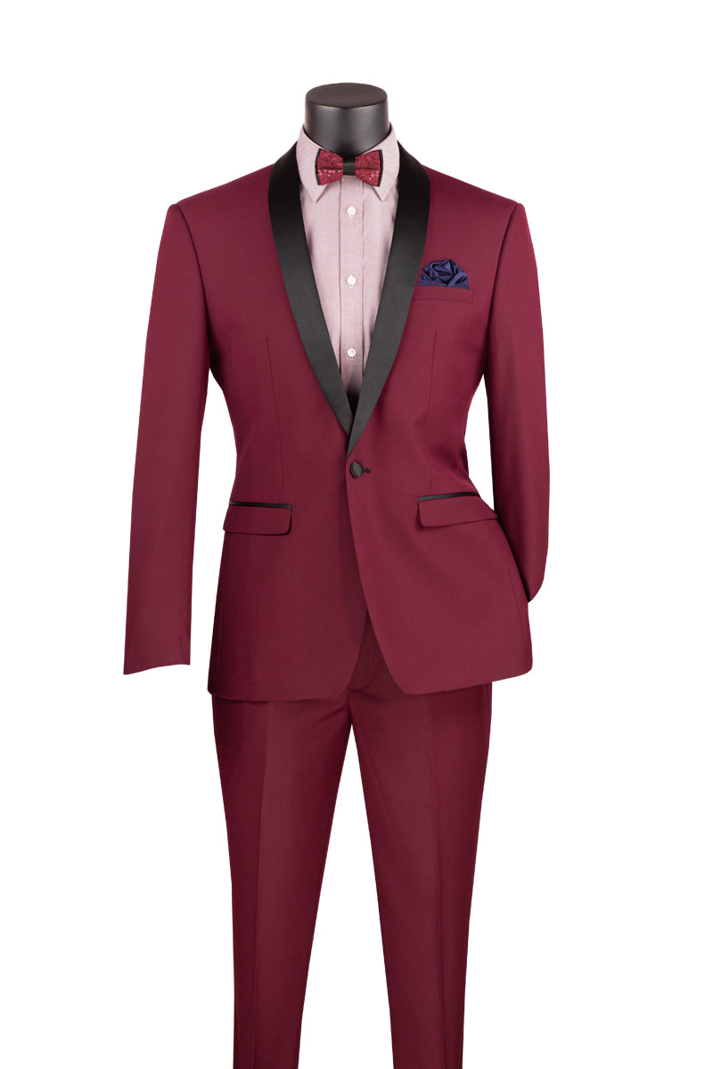 The Slim Shawl Burgundy