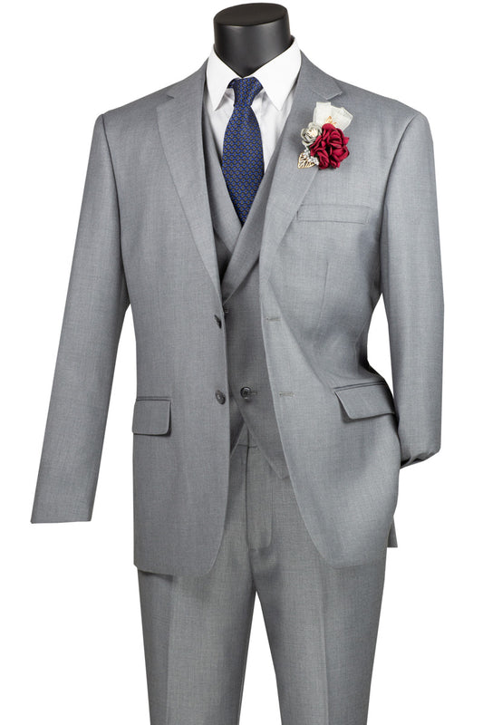 Vested Modern Fit Suit Gray