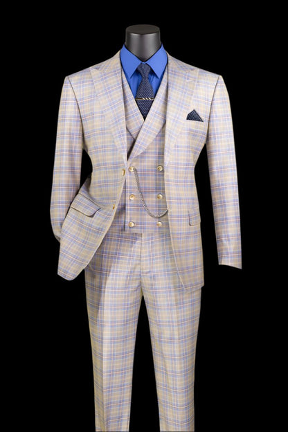 Stretch Modern Fit Suit Plaid MV2W-3