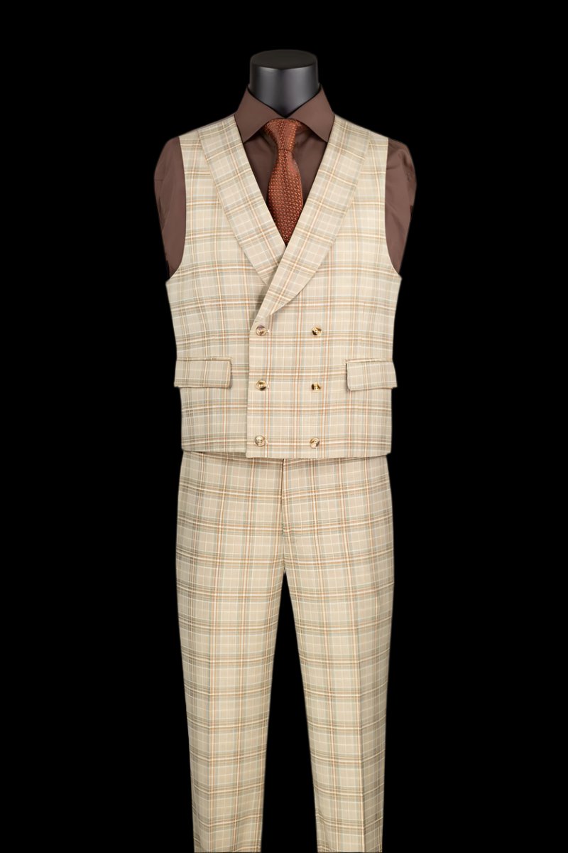 Stretch Modern Fit Suit Plaid MV2W-3