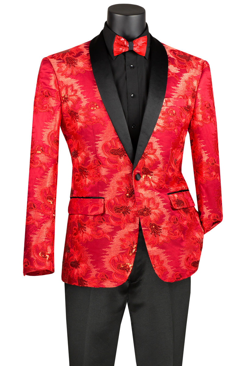 The Floral Embroidery Red