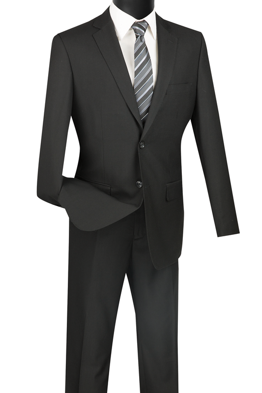 Slim Fit Suit Black