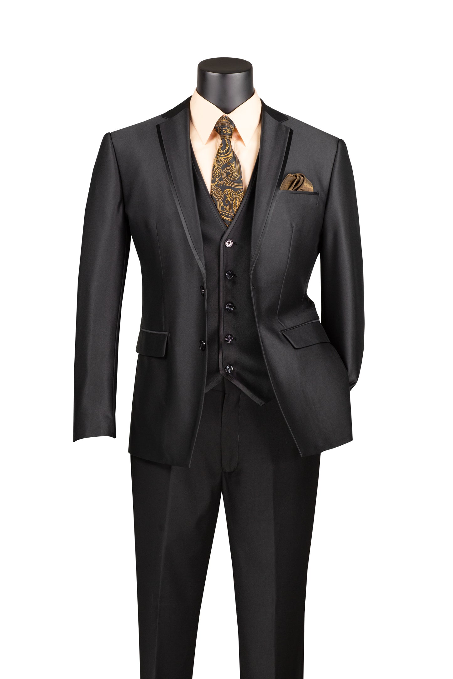 Vested Satin Black