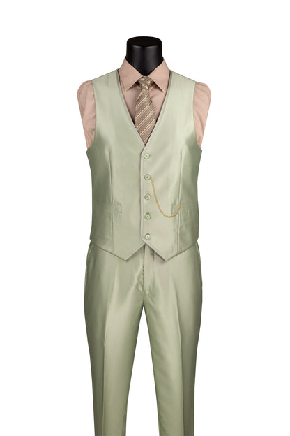Vested Satin Light Sage