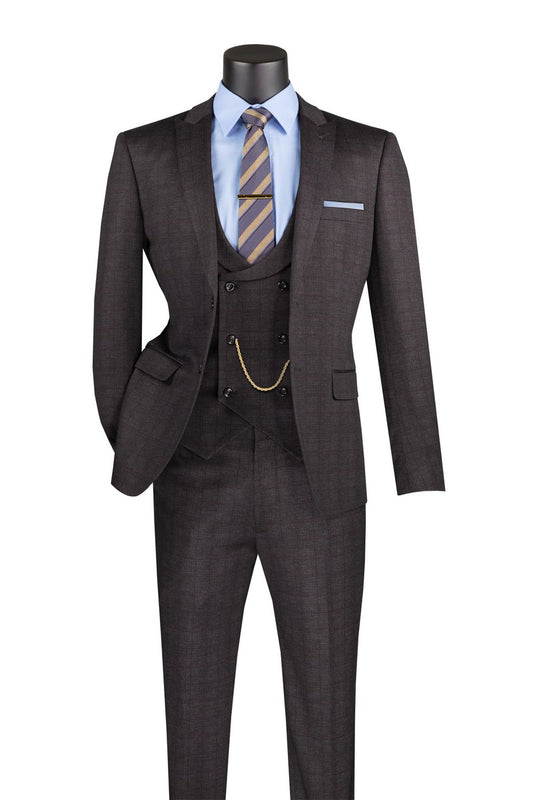 Vested Super Stretch Suit Black
