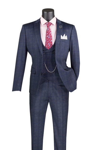 Vested Super Stretch Suit Navy