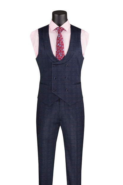 Vested Super Stretch Suit Navy