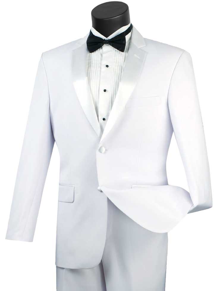 Slim Fit Tuxedo White
