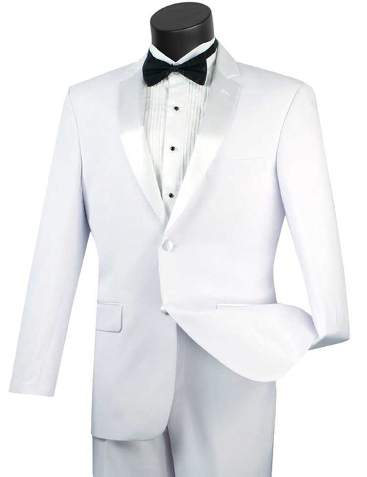 Slim Fit Tuxedo White
