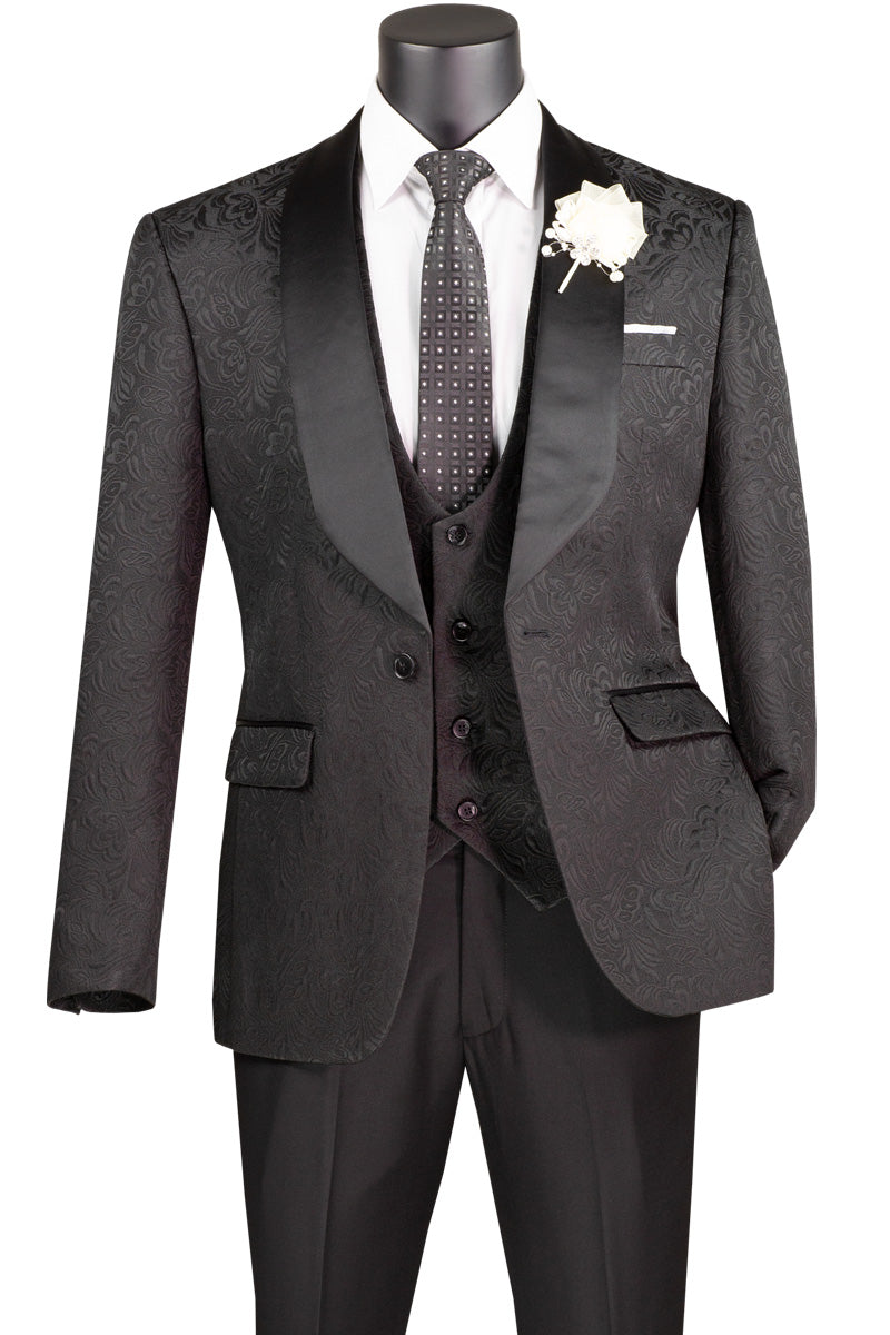 The Paisley Tux Black