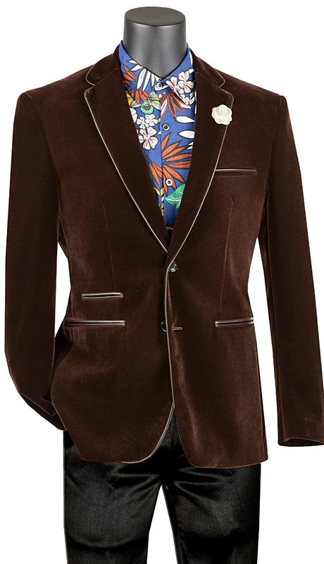 The Slim Velvet Brown