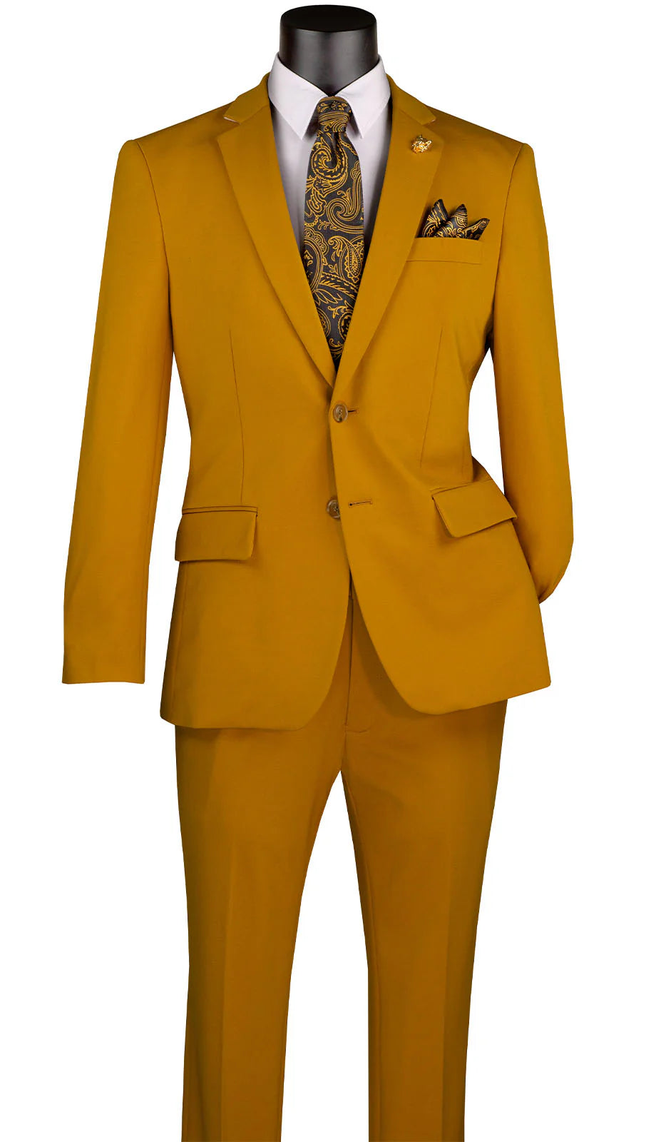 Super Stretch Slim Fit Suit Gold